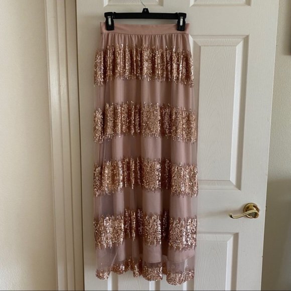 BRAND NEW Anthropologie Sequin Party Maxi Skirt!!! - Picture 2 of 9